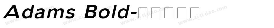 Adams Bold字体转换